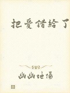 把爱错给了你