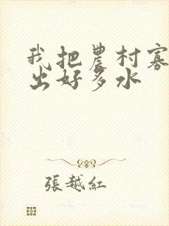 我把农村寡妇日出好多水