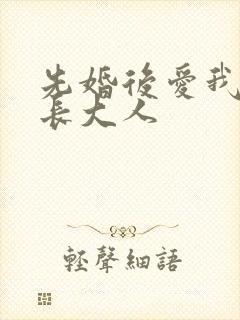 先婚后爱我的市长大人