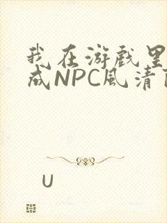 我在游戏里被当成NPC风清陨