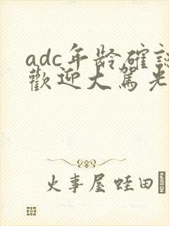 adc年龄确认欢迎大驾光临小说