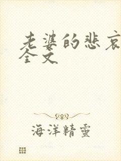 老婆的悲哀小说全文