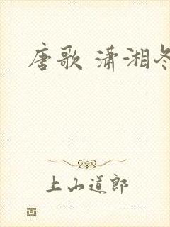 唐歌 潇湘冬儿封面