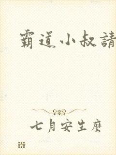 霸道小叔请轻撩