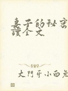 妻子的秘密免费读全文