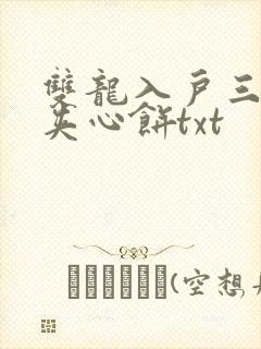 双龙入户三人行夹心饼txt