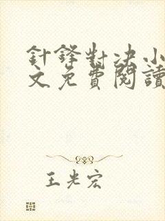 针锋对决小说全文免费阅读完整版