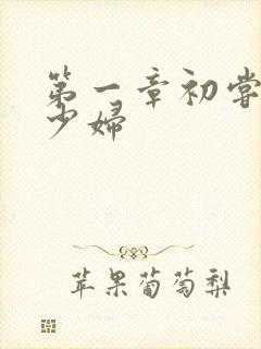第一章初尝极品少妇