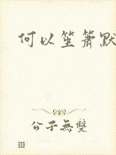 何以笙箫默小说