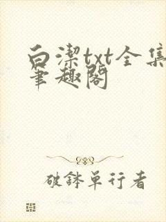 白洁txt全集笔趣阁