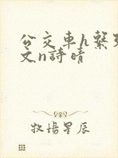 公交车h系列辣文n诗晴