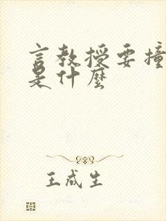 言教授要撞坏了是什么