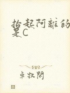 抬起阿离的腿就是C