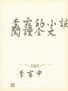 李霖的小说免费阅读全文