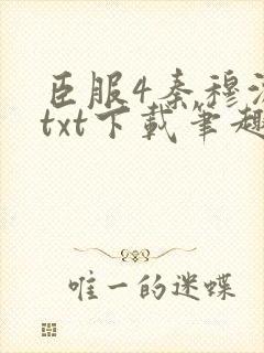 臣服4秦穆沈流txt下载笔趣阁封面