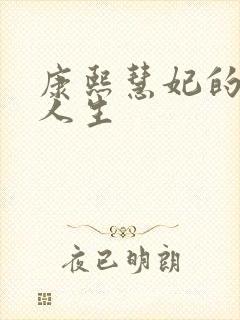 康熙慧妃的躺赢人生