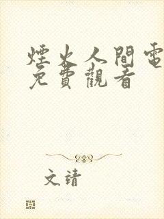 烟火人间电视剧免费观看