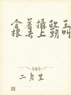 含着摄政王的紫根去上朝叫什么