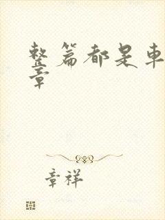 整篇都是车的文章