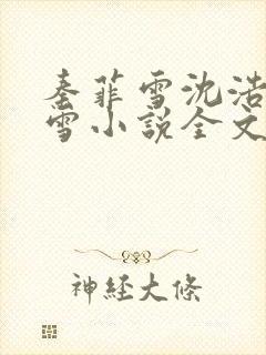 秦菲雪沈浩秦菲雪小说全文免费阅读求书