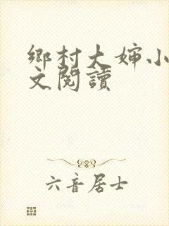 乡村大婶小说全文阅读