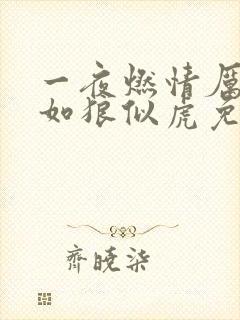 一夜燃情厉先生如狼似虎免费阅读