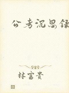 公考沉思录封面