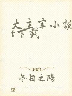 大主宰小说txt下载