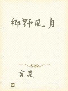 乡野风月封面