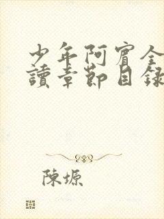 少年阿宾全文阅读章节目录