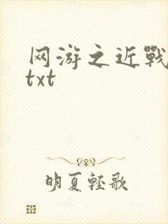 网游之近战法师txt
