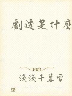 剧透是什么意思