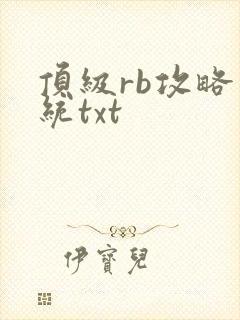 顶级rb攻略系统txt