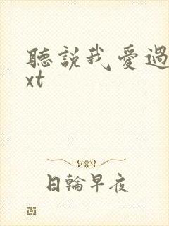 听说我爱过你txt