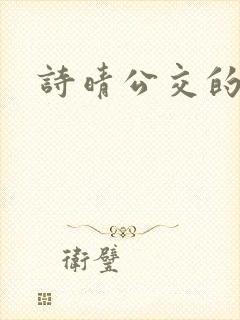 诗晴公交的小说