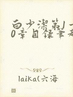 白少洁第1一40章目录笔趣阁