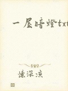 一屋暗灯txt封面