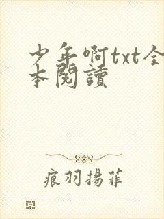 少年啊txt全本阅读