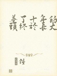 养了十年的小丫头终于长大了