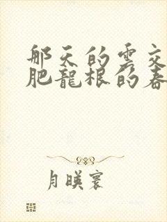 那天的云交雨合肥龙根的春天