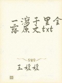 一泻千里金银花露原文txt