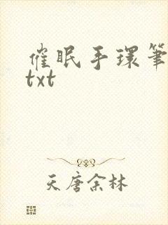 催眠手环笔趣阁txt