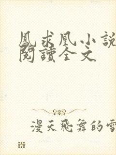 凤求凰小说免费阅读全文