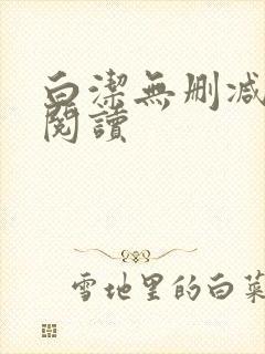 白洁无删减全文阅读