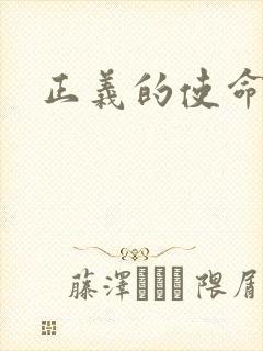 正义的使命小说