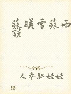 苏映雪苏雨柔小说