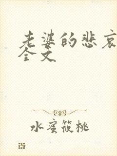 老婆的悲哀小说全文