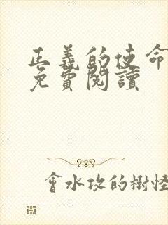 正义的使命全文免费阅读