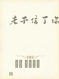 《老子信了你的邪》小说封面