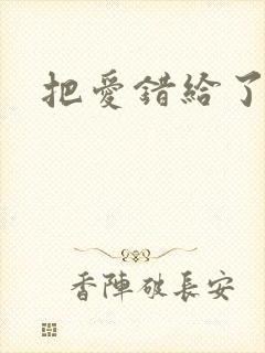 把爱错给了你
